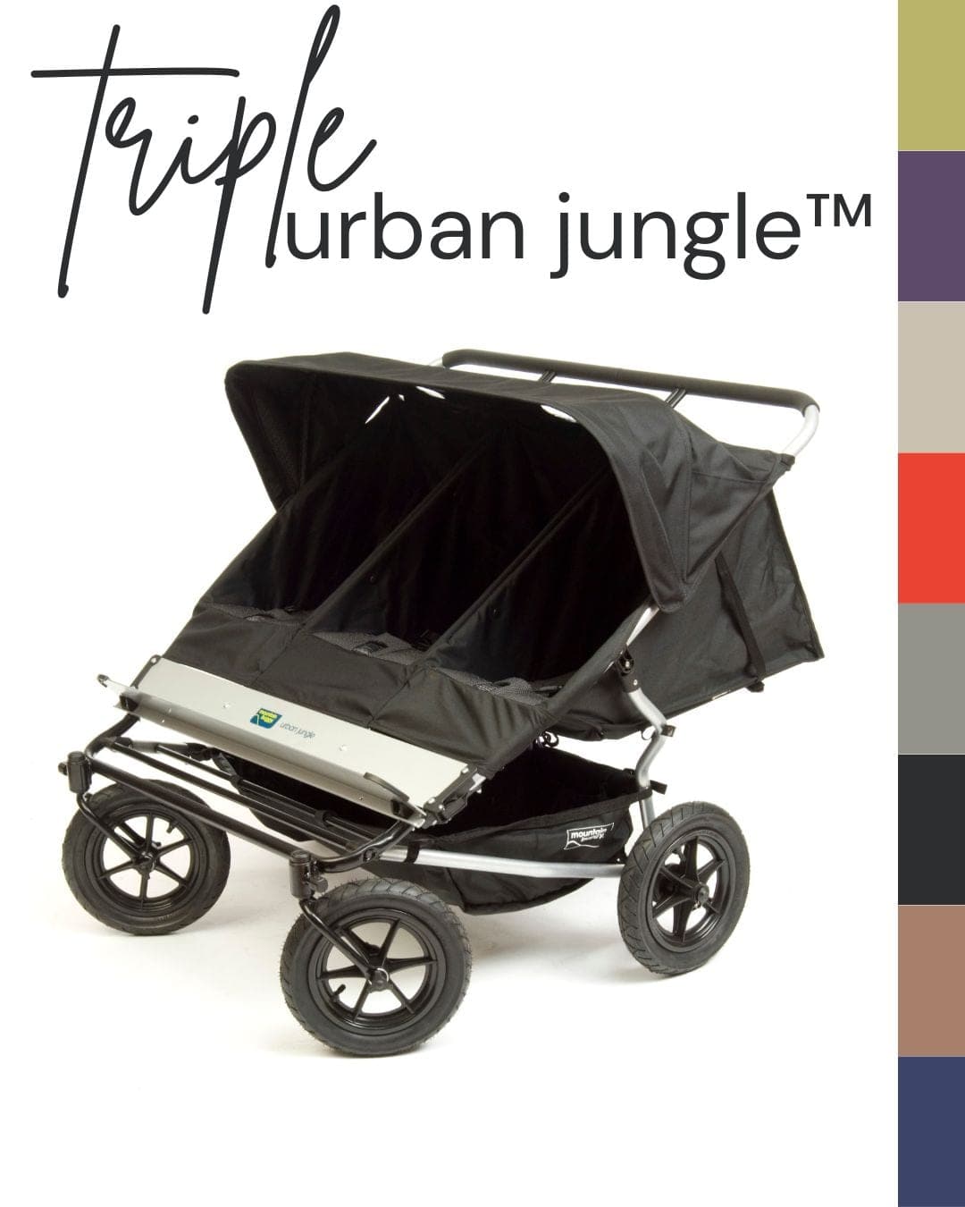 Mountain Buggy Triple Urban Jungle three-seat stroller