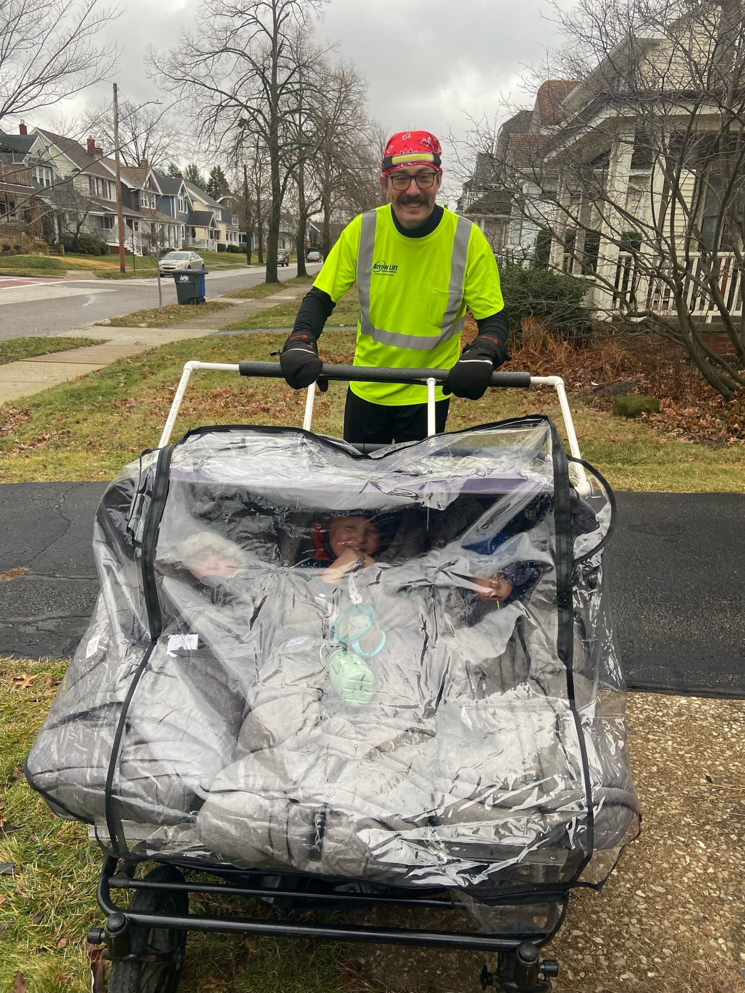 Out for a run with the stroller